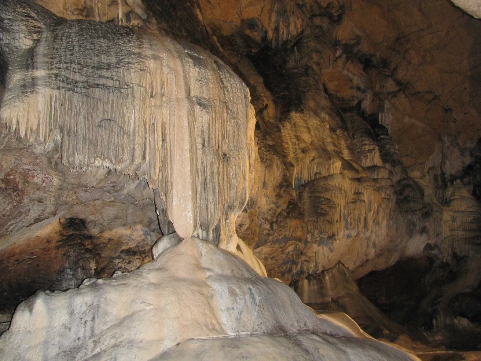 Dripstone formations inside Lazar's Cave near Zlot