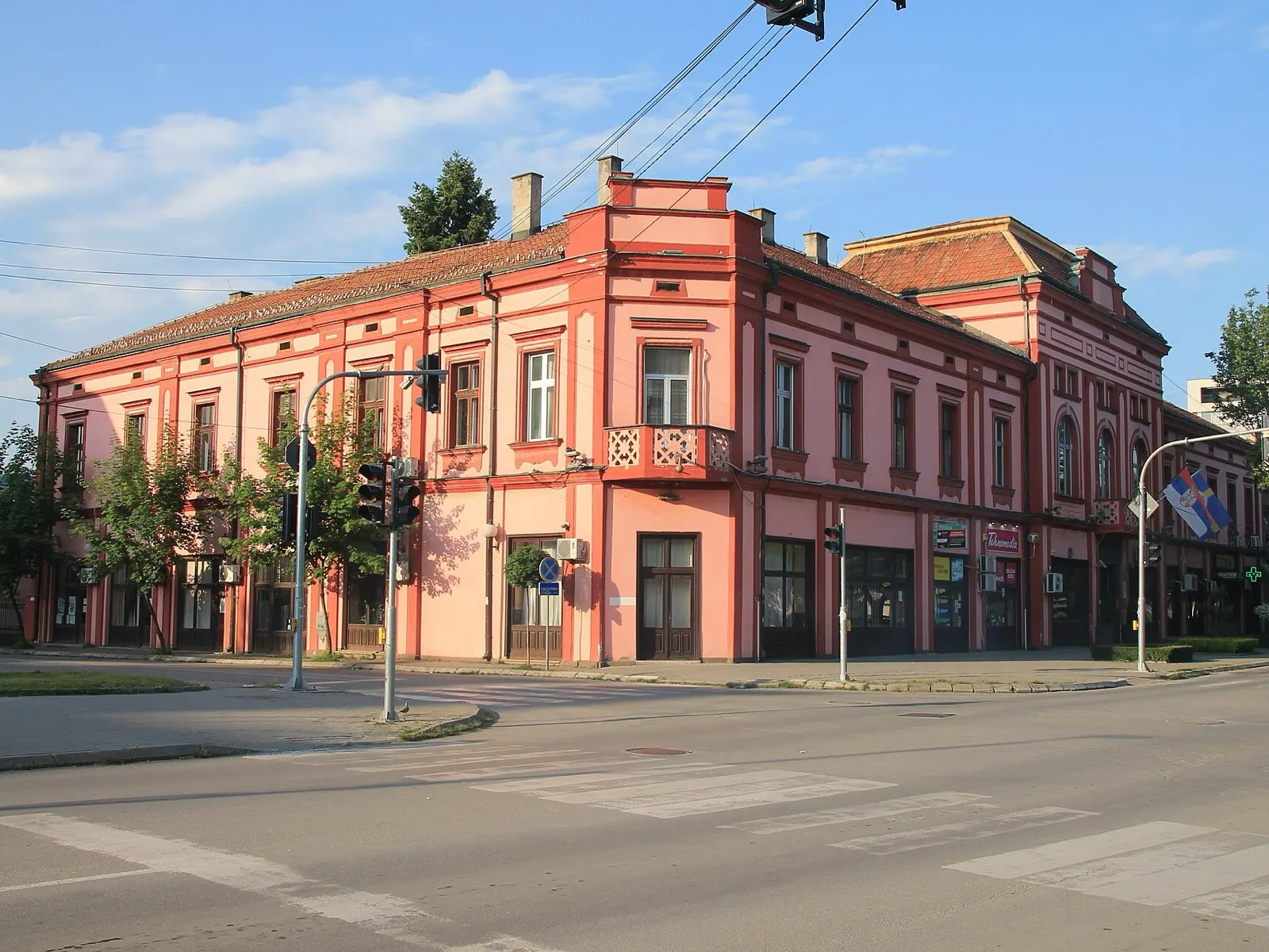 A historic corner building in central Zaječar, close to the National Museum